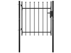 Puerta de valla metálica VIDAXL Negro Acero (100x75cm)