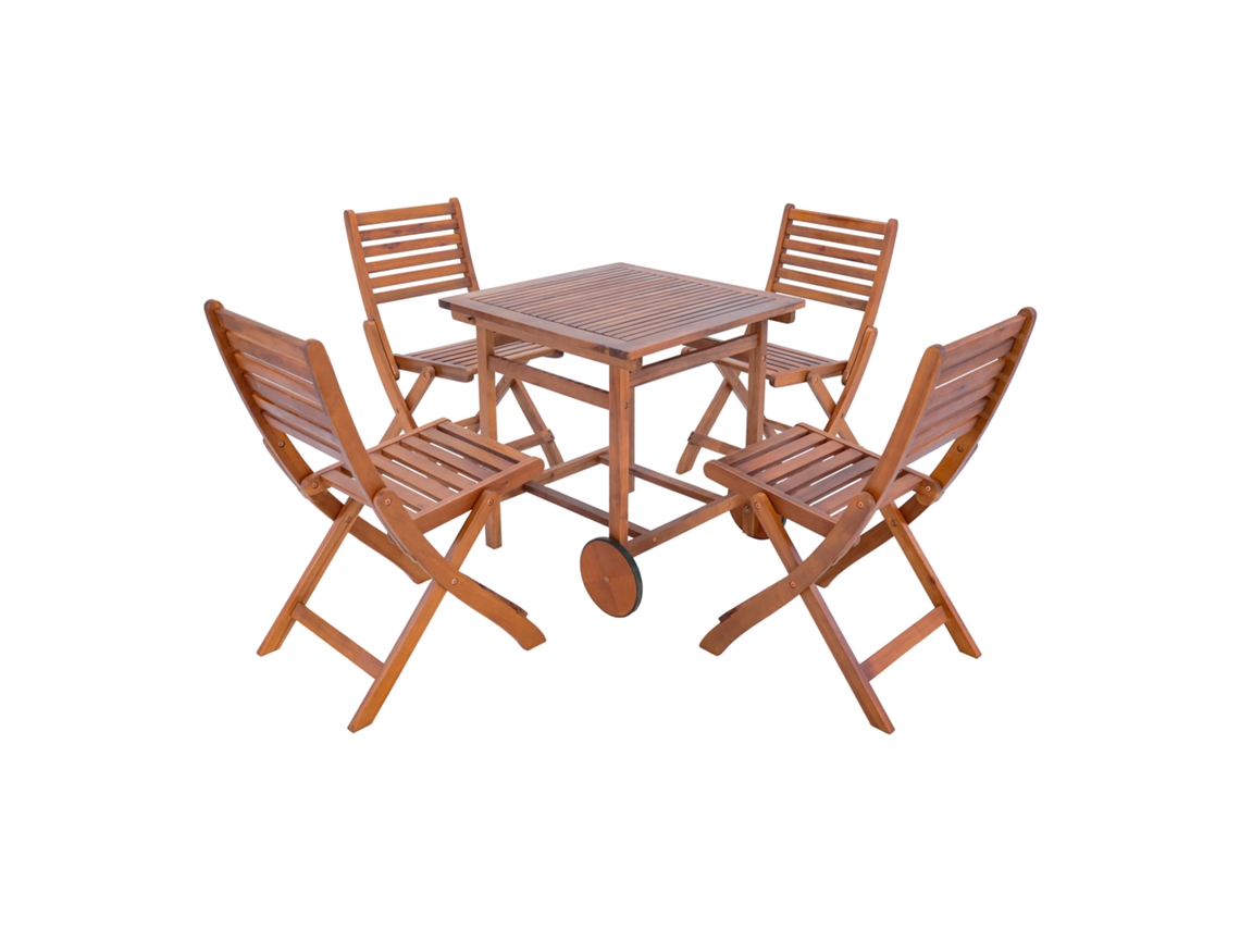 Set de muebles de jardín Ancarano 5 piezas - EfectoMadera Certificación FSC [EN.CASA]