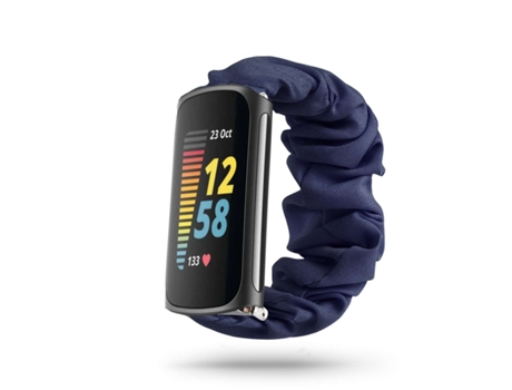 Correa Fitbit Charge 5 Pulsera Scrunchie Azul