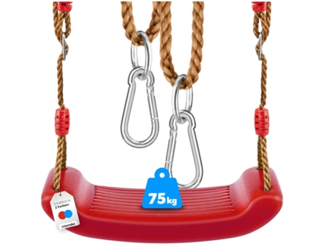 Columpio de tabla con cuerdas Swifty, antideslizante y ajustable en altura TECTAKE