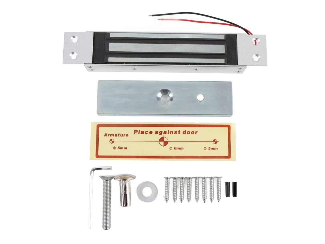 Cerradura Electromagnética Para Puertas, Capacidad Individual, 180 Kg, Modo Nc, 12 V, Aleación De Aluminio, Para Puertas De Vidrio, Madera, Metal Y Cortafuegos.