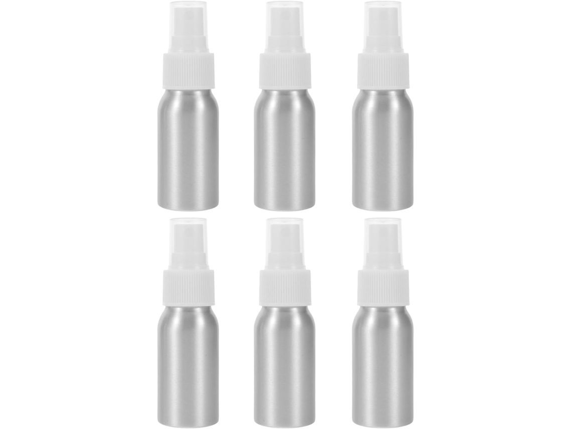 Lot De 6 Frascos Vaporisateurs En Aluminium 30 Ml Pulvérisateur Blanco Mini Parfum Recargables