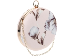 Bolso De Mano Pequeño De Noche Para Mujer, Color Beige, De Poliéster Con Cadena.