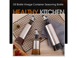 Botella Dispensadora De Aceite De Vidrio De 500 Ml Para Aceite De Oliva, Vinagre Y Condimentos. Ideal Para Cocina Y Camping.
