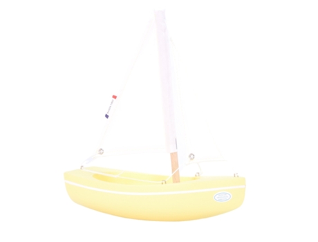 Barco TIROT (Madera - Amarillo - 21 cm)