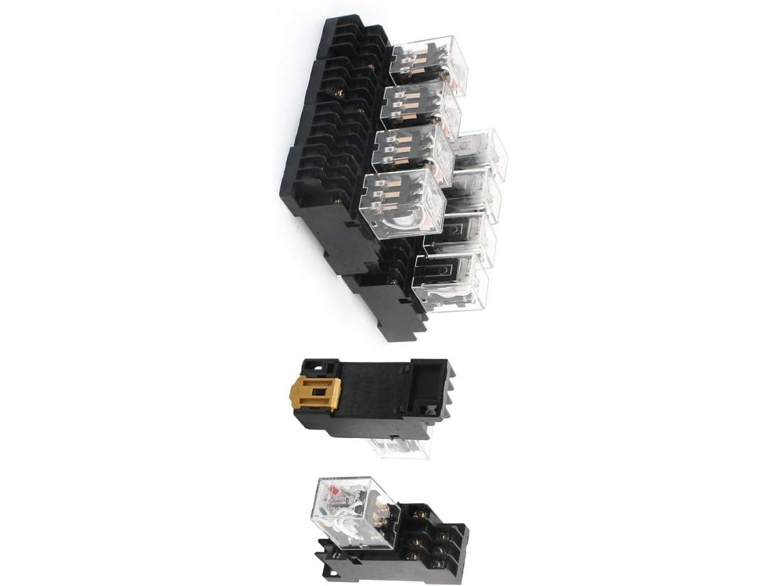 10 Relés De Potencia Enchufables De Uso General Con Bobina De 110 V Ca Y 3pdt.