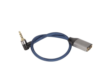 HURRISE Cable divisor de auriculares para micrófono 90 1 macho a 2 hembra 3 Cable de extensión de 5 mm para PC portátil