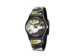 Reloj infantil ajustable Q 38 GOKOCO, moderno y atractivo, con estampado de camuflaje.