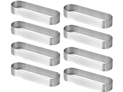 Juego de 8 moldes ovalados para tartaletas, postres franceses, mousse, tarta de frutas y quiche, en Gokoco