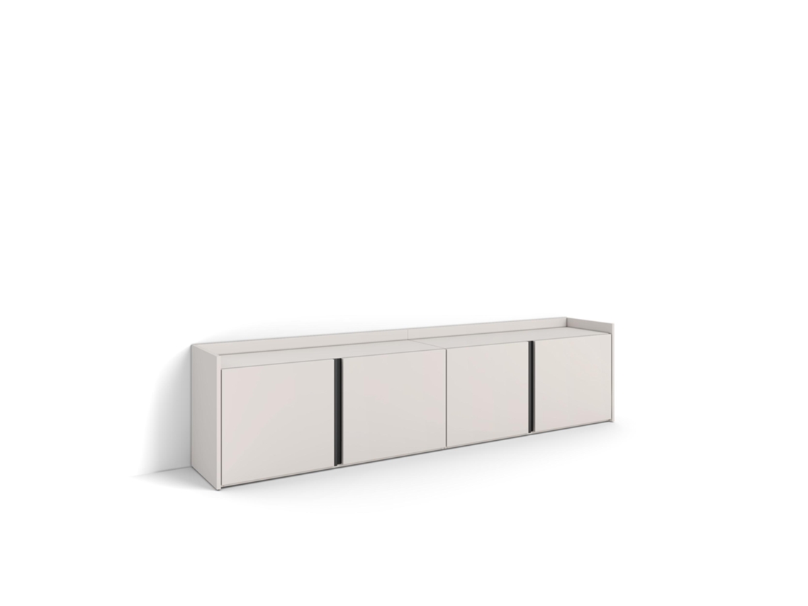 Mueble para TV, 207x35x50cm, para televisores de hasta 80'', color beige.