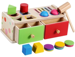 Juego de emparejamiento de madera para niños y niñas: Clasifica colores y formas - Actividad Montessori para el reconocimiento - CHABERLU