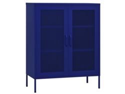 Maison Exclusive - Armario De Almacenamiento Acero Azul Marino 80x35x101,5 Cm
