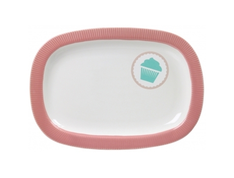 Plato LILYS CUP CAKE Pastel Rosa Rosa 25X14.5Cm