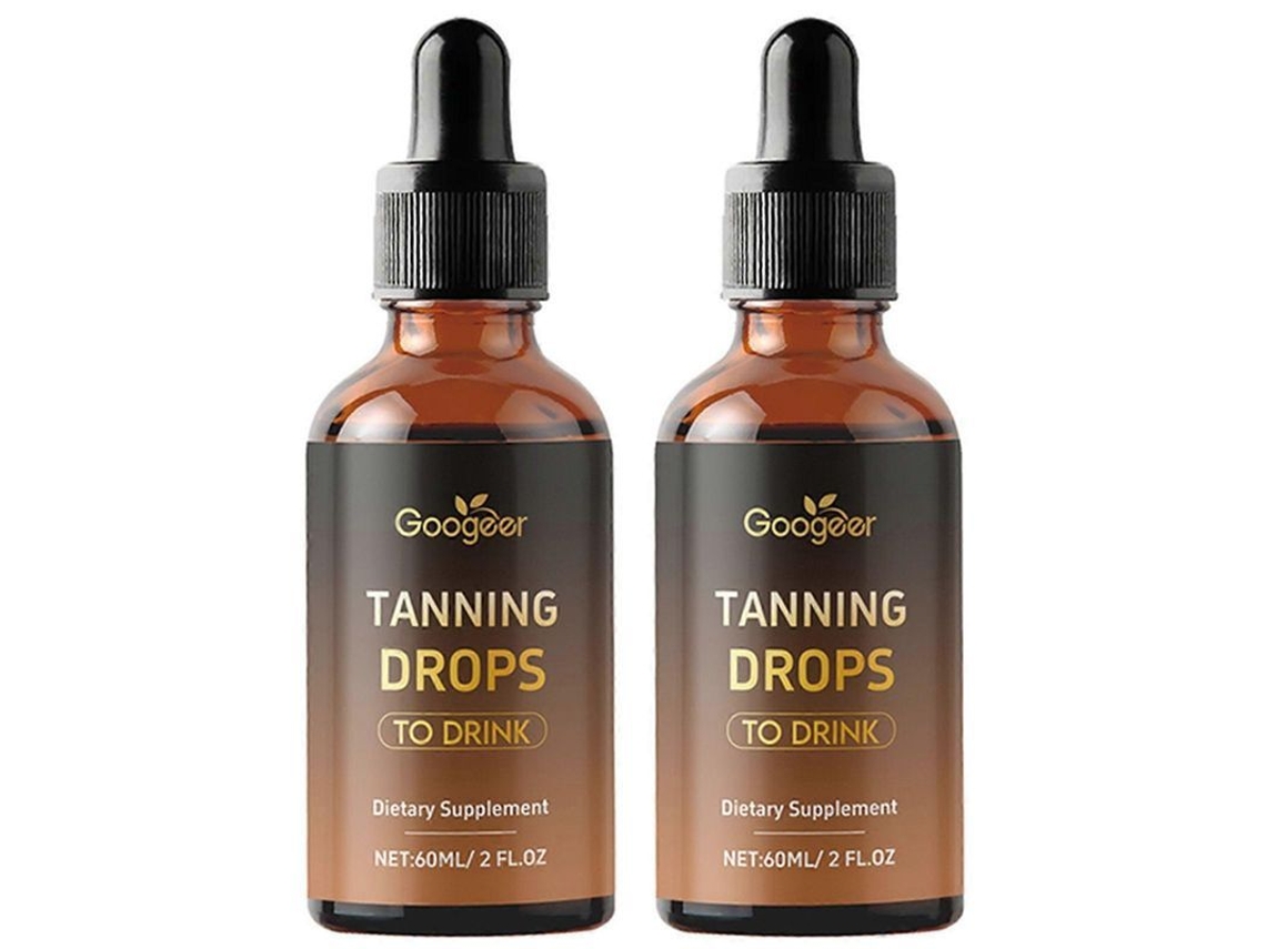 Gotas Autobronceadoras Orales Bebibles Para Bronceado Sin Sol, Hidratación Facial Y Corporal, 2 Unidades