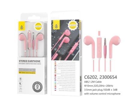 Auriculares Con Cable ONEPLUS C6202 (Rosa)
