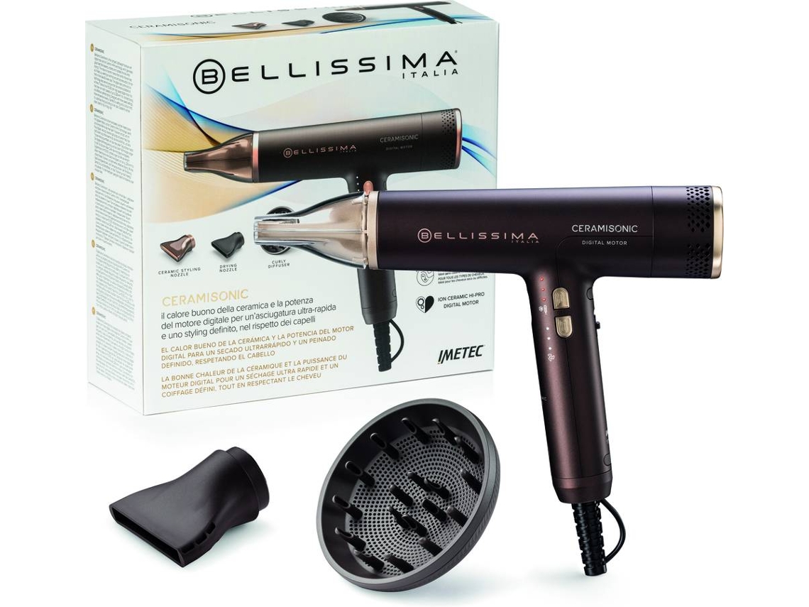 Secador de pelo digital Bellissima Ceramisonic de 1700 W con iones y cerámica