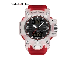 Reloj deportivo multifuncional MDUG, luminoso, moderno y elegante (blanco y negro, para mujer)