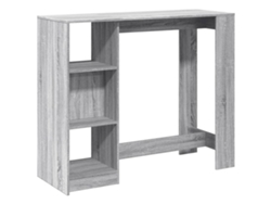 Mesa de bar con estantes, derivados de madera gris, Sonoma MAISON EXCLUSIVE (51x50x103,5 cm)
