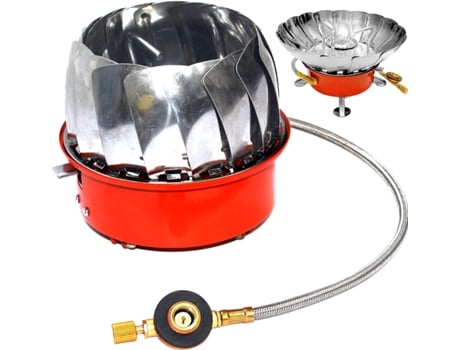 Estufa de camping de gas portátil, estufa de camping a prueba de viento, estufa de exterior plegable, estufa ultraligera para senderismo/exterior/b...