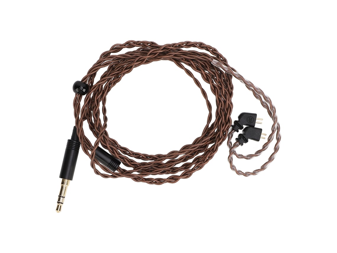 Cabo De Fone De Ouvido 2 Pino 0.78mm Com Plug 3.5mm Para Kz As12 As16 Zsx Zsn Zs10 Pro Som Claro Sem Emaranhar
