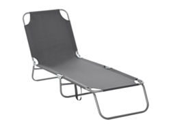Tubo Jardín Plegable 5 Posiciones, 120kg, 187x55x24cm, Gris