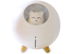 Humidificador para gatos de 220 ml, luz de 7 colores, automático (blanco)