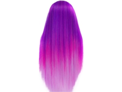 Cabeza De Maniquí De Entrenamiento De 76 Cm De Largo, 100 % Cabello Sintético Resistente Al Calor, Bonita
