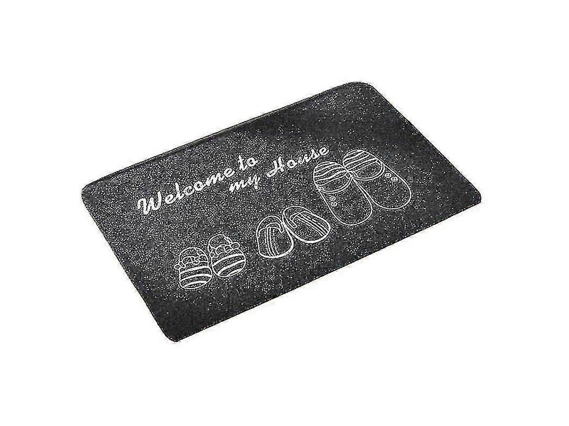 Omni-tapete De Puerta Exterior E Interior Absorbente Negro Gris (40x60 Cm)