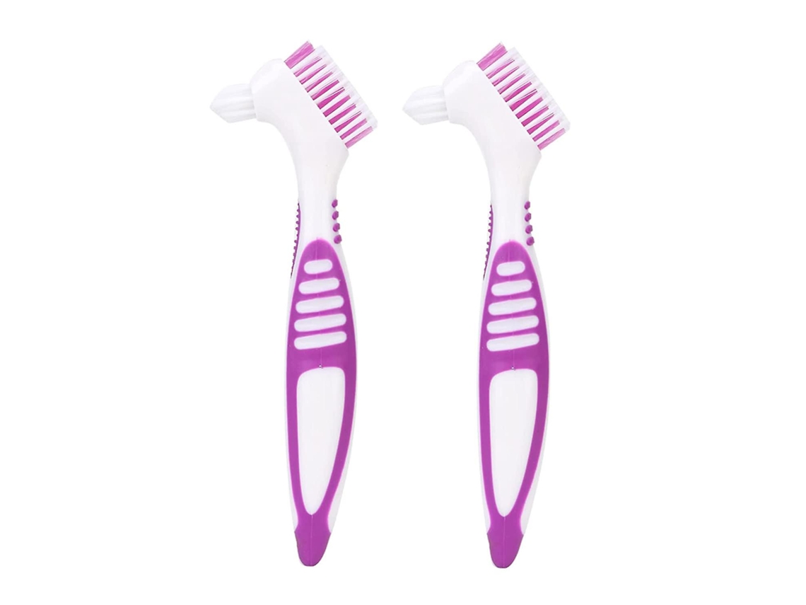 Escovas para dentaduras, conjunto de 5 unidades, projetadas para limpeza profunda de dentaduras e pontes.