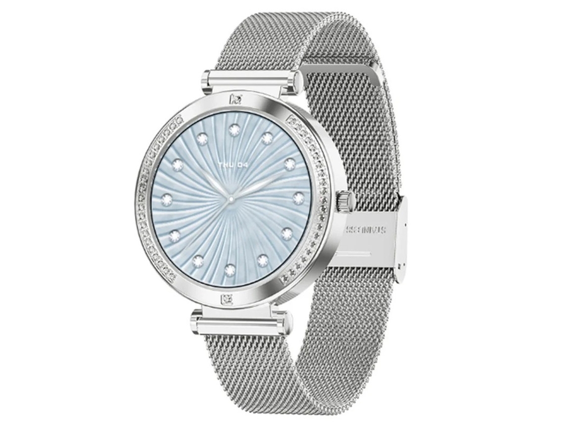 Reloj inteligente para mujer, monitorización del ritmo cardíaco, oxígeno en sangre, ciclo menstrual y sueño, Bluetooth, color plateado, Yizhood