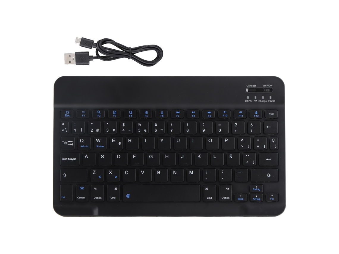 Teclado Inalámbrico Bluetooth 3.0 Con Panel Táctil, Mini Portátil Para Ios/android Con Batería De Litio Integrada.