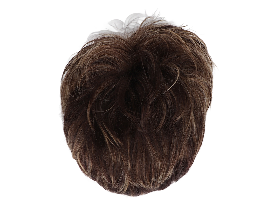 Moño desordenado chic e informal, extensiones de cabello humano para un look voluminoso natural.