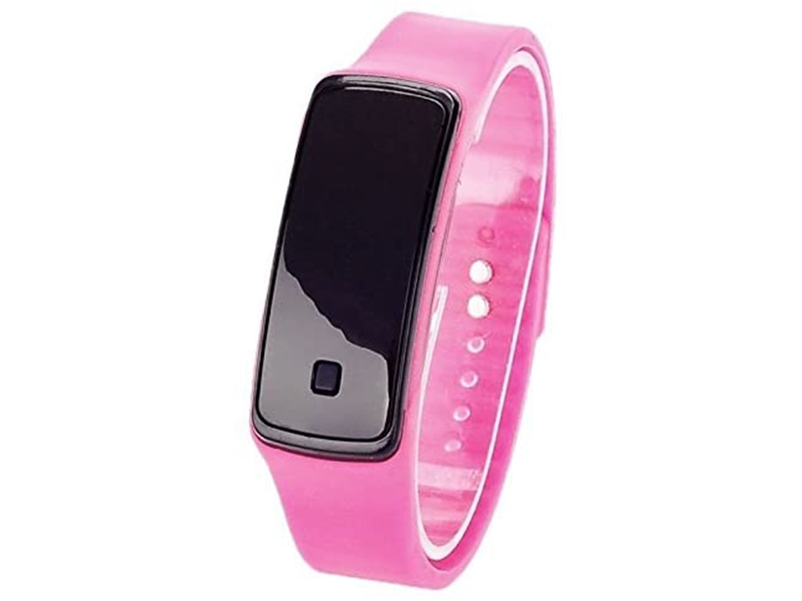 Reloj Deportivo Digital Con Pantalla Led, Correa De Silicona, Gmt, Alarma Y Retroiluminación (rosa)