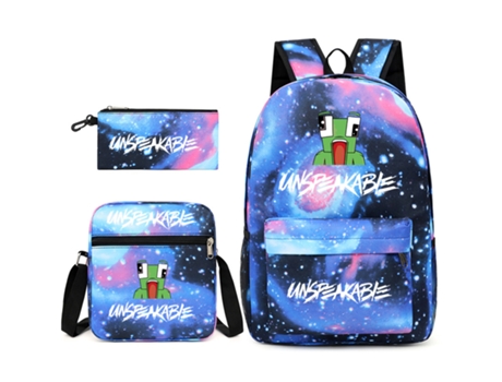 3 unids/set mochila indescriptible mochila de estudiante mochila