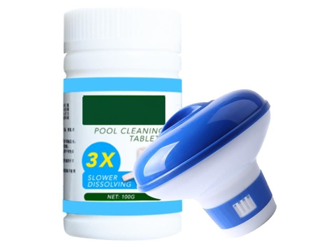 Dispensador automático flotante de pastillas de cloro químico con pastilla efervescente para desinfección de piscinas - ROKOO