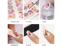 KKML - Pegatinas de uñas transformables con agua Girasol Margarita, calcomanías para manicura y decoración de uñas, para salón y hogar.