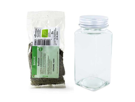 Bote de especias + albahaca orgánica 15 g