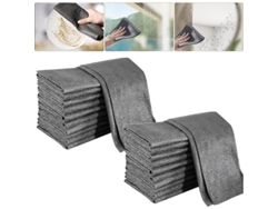 Toallas De Limpieza Mágicas De Microfibra Gruesa, 10 Unidades De 30x30 Cm, Reutilizables Para Vidrio Y Superficies.