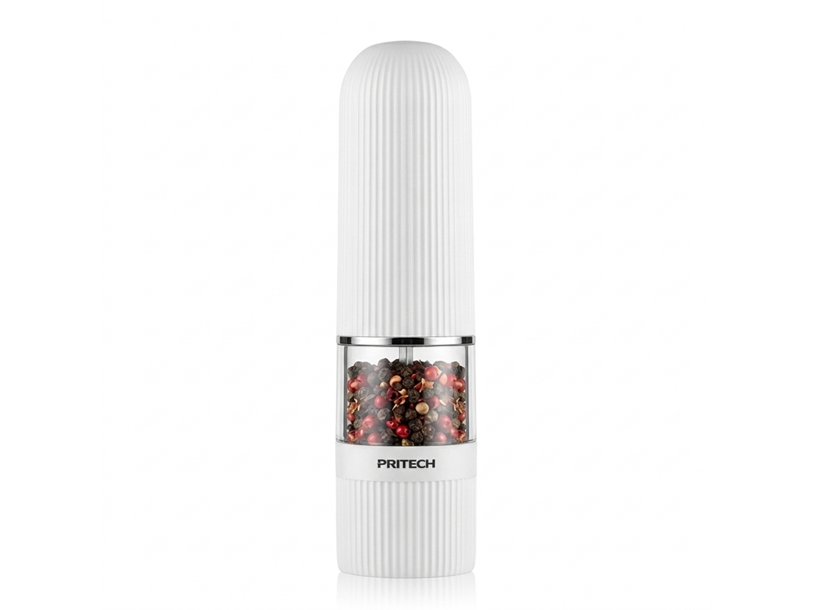 Moedor Elétrico De Sal E Pimenta Com Ajuste De Granulometria Pritech Pbp-382 Branco