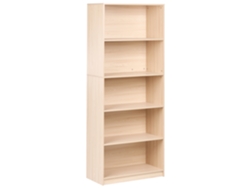 Librería Beliani Zehna de 5 estantes en tablero de partículas marrón 80x40x195