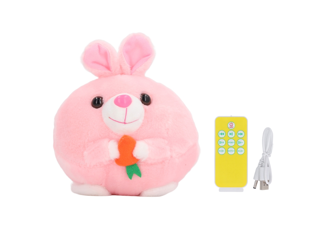 Ats-juguete De Peluche Saltarín Con Control Remoto, Pelota Interactiva Hablando Para Bebés, Conejo Rosa