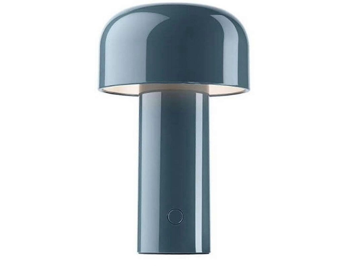 Lámpara De Mesa Recargable Creativa Con Forma De Seta, Led De 3 W, 3 Niveles De Iluminación, Azul.
