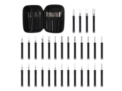 Herramienta Para Extracción De Terminales, 30 Piezas, Resistente, Color Negro, Suministros Automotrices
