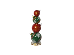 Figura Led Resina Bolas Rojo 35x35x108,5cm
