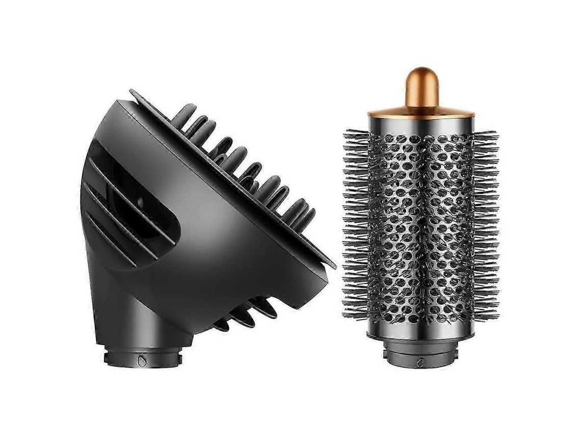 Difusor De Ondas Y Cepillo Redondo Grande Compatible Con Dyson Airwrap Para Realzar Los Rizos.