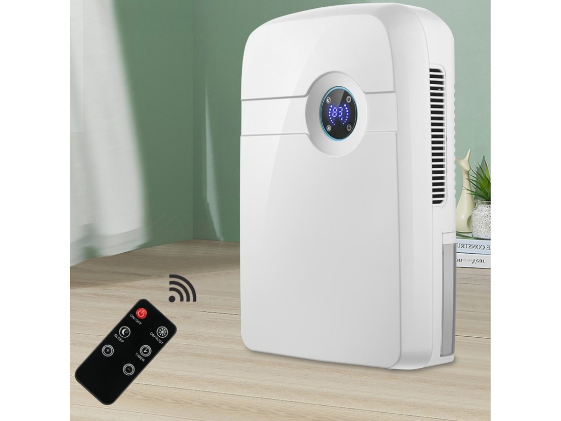 Deshumidificador con tanque de agua de gran capacidad, control remoto de 45 W (2500 ml)