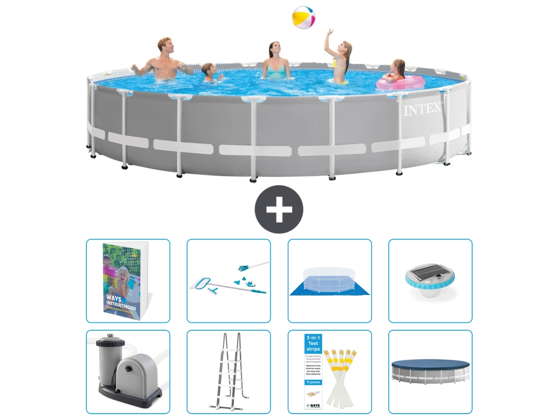 Piscina redonda Intex Prism Frame - 610x132 cm - 9 piezas S595