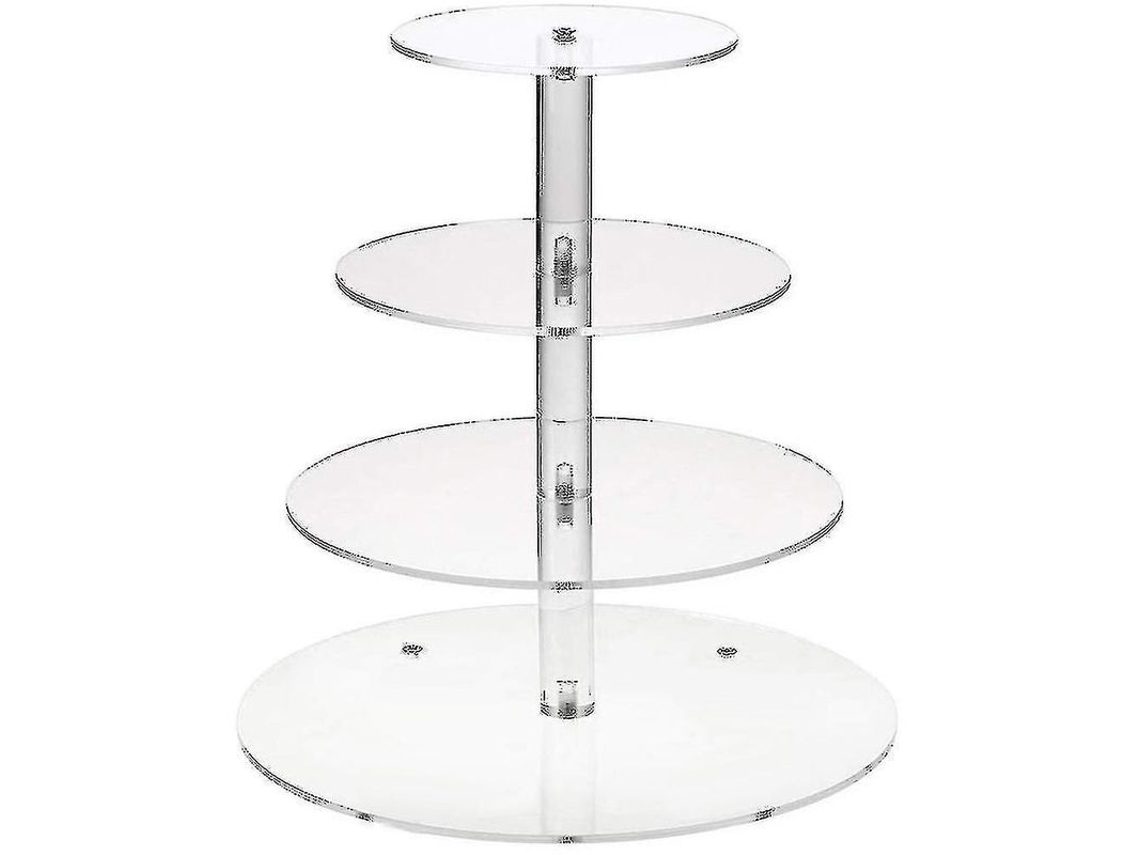 Soporte Para Pasteles De Acrílico Transparente Con 3/4 Niveles Para Fiestas Y Dulces.