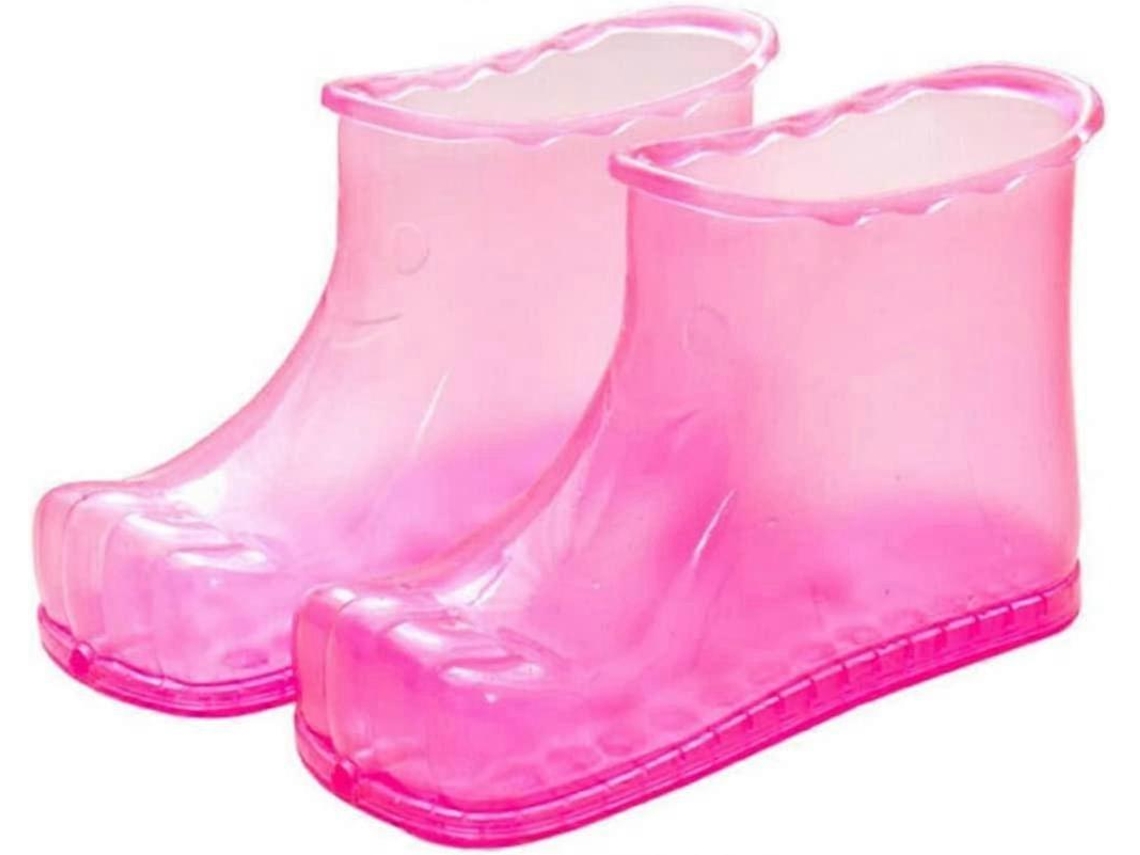 Botas portáteis para banho de pés com massagem de acupuntura, em EVA resistente ao calor para relaxamento e circulação sanguínea.