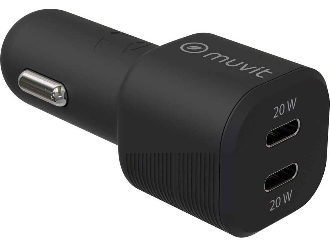 Cargador Auto MUVIT MCDCC0012 (USB-C - 20 W- Negro)